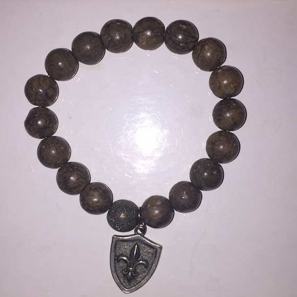 Honesty Jewelry - Honesty Bracelet w/ Brown Stones and Fleur-de-lis